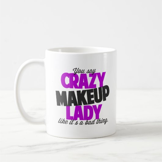 熱狂するな化粧の女性コーヒー・マグ コーヒーマグカップ (左)