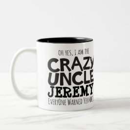 熱狂するな叔父さんの警告の名前をカスタムするのモノラルマグ コーヒーマグカップ