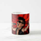 熱狂するな叫びおよびレーザ光線のマグ コーヒーマグカップ (中央)