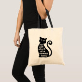 熱狂するな女性の短い1匹の猫 トートバッグ (正面(商品))