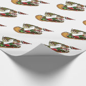 熱狂するな小妖精や小人のそりの乗車 ラッピングペーパー (角)