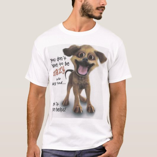 熱狂するな小犬のワイシャツ Tシャツ (正面)