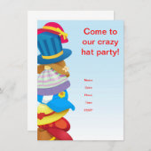 熱狂するな帽子のパーティー 招待状 (正面/裏面)