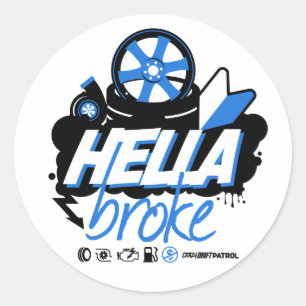 熱狂するな漂流のパトロール- Hellaは壊れました(青) ラウンドシール