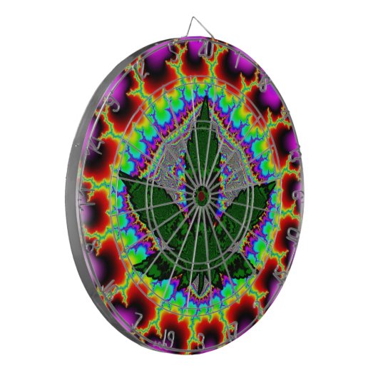 熱狂するな煙の雑草のおもしろいのラスタ ダーツボード (正面左)