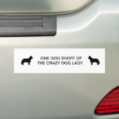 熱狂するな犬の女性 バンパーステッカー (車上)