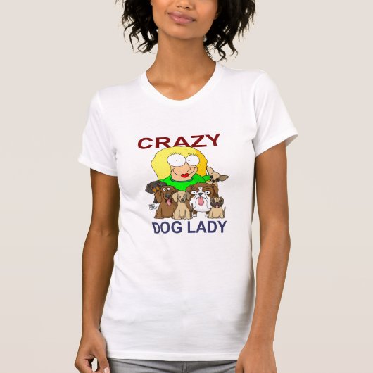 熱狂するな犬の女性 Tシャツ (正面)