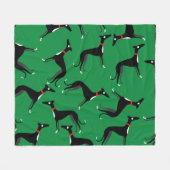 熱狂するな猟犬 フリースブランケット (正面(横))