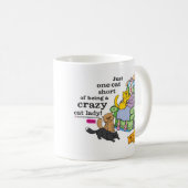 熱狂するな猫の女性があることの短いちょうど1匹の猫 コーヒーマグカップ (正面右)