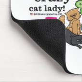 熱狂するな猫の女性があることの短いちょうど1匹の猫 マウスパッド (コーナー)