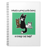 熱狂するな猫の女性であることと間違っている何が ノートブック (正面)