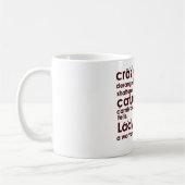 熱狂するな猫の女性マグ コーヒーマグカップ (左)