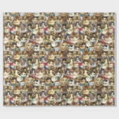 熱狂するな猫の女性包装紙 ラッピングペーパー (フラット)