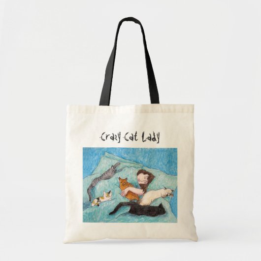 熱狂するな猫の女性女王猫のトートバック トートバッグ (正面)