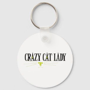 熱狂するな猫の女性 キーホルダー