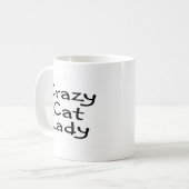 熱狂するな猫の女性 コーヒーマグカップ (正面左)