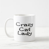 熱狂するな猫の女性 コーヒーマグカップ (左)