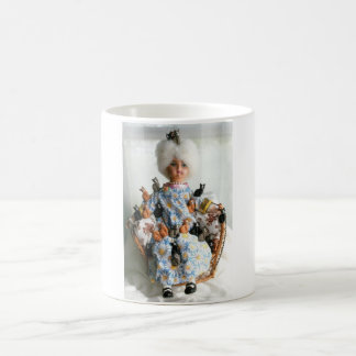 熱狂するな猫の女性 コーヒーマグカップ