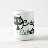 熱狂するな猫の女性 コーヒーマグカップ (中央)