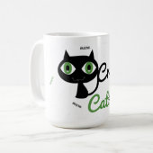 熱狂するな猫の女性 コーヒーマグカップ (正面左)