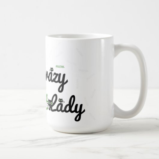 熱狂するな猫の女性 コーヒーマグカップ (右)