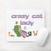熱狂するな猫の女性 マウスパッド (マウス)