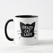 熱狂するな猫の女性 マグカップ (左)