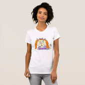 熱狂するな猫の女性 Tシャツ (正面フル)