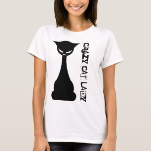 熱狂するな猫の女性 Tシャツ