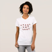 熱狂するな猫の女性 Tシャツ (正面フル)