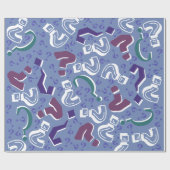 熱狂するな疑門符のミステリー謎の青 ラッピングペーパー (フラット)