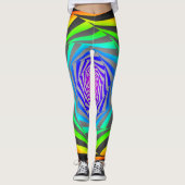 熱狂するな着色されたレギング レギンス (正面)