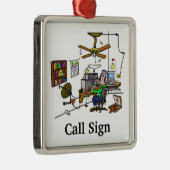 熱狂するな自家製のもののハムのRADIO SHACKのクリスマスのオーナメント メタルオーナメント (右)