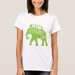 熱狂するな象の女性 Tシャツ