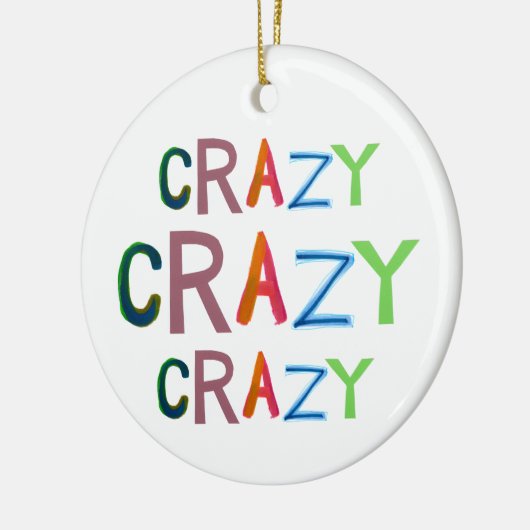 熱狂するな野生のはっきりしたで多彩でおっちょこちょいのなおもしろいの間抜けな単語の芸術 セラミックオーナメント (左)