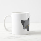 熱狂するな銀製孤の女性 コーヒーマグカップ (左)