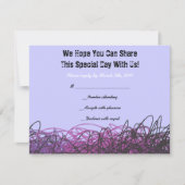 熱狂するな音符のバーの（ユダヤ教の）バル・ミツバーの招待の応答 出欠カード (正面)