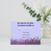 熱狂するな音符のバーの（ユダヤ教の）バル・ミツバーの招待の応答 出欠カード (スタンド正面)