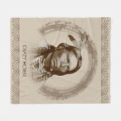 熱狂するな馬 フリースブランケット (正面(横))