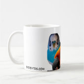 熱狂するな鳥の女性コーヒー・マグ コーヒーマグカップ (左)