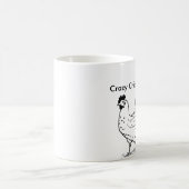 熱狂するな鶏の女性コーヒー・マグ コーヒーマグカップ (中央)