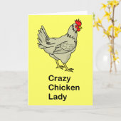 熱狂するな鶏の女性 カード (黄色い花)