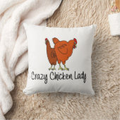 熱狂するな鶏の女性 クッション (ブランケット)
