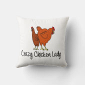 熱狂するな鶏の女性 クッション (裏面)