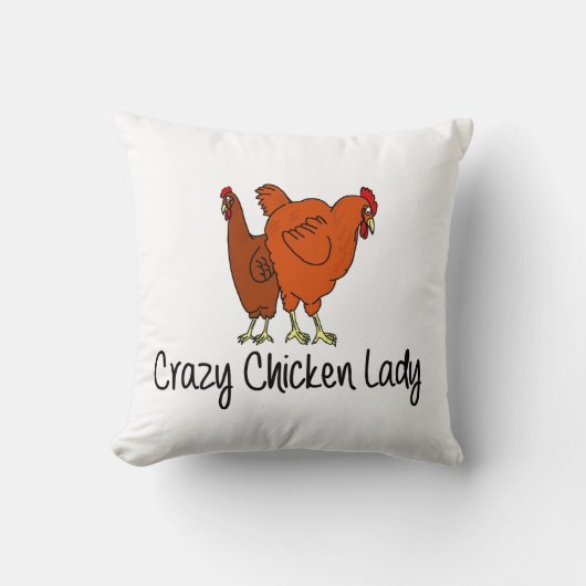 熱狂するな鶏の女性 クッション (正面)