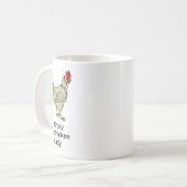 熱狂するな鶏の女性 コーヒーマグカップ (正面左)