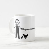 熱狂するな鶏の女性 コーヒーマグカップ (正面左)