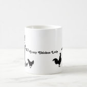 熱狂するな鶏の女性 コーヒーマグカップ (中央)