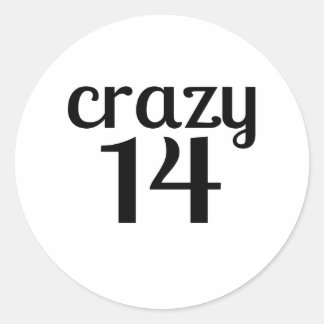 熱狂するな14の誕生日のデザイン ラウンドシール