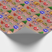 熱狂するな2016年のクリスマス ラッピングペーパー (角)